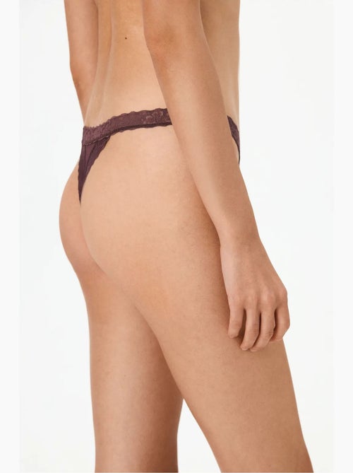 Tanga feminina confortável de algodão penti - Kiabi