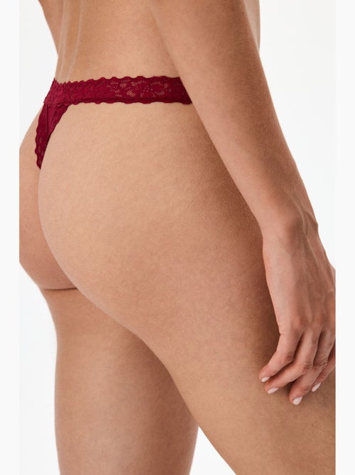 Tanga feminina confortável de algodão penti - Kiabi
