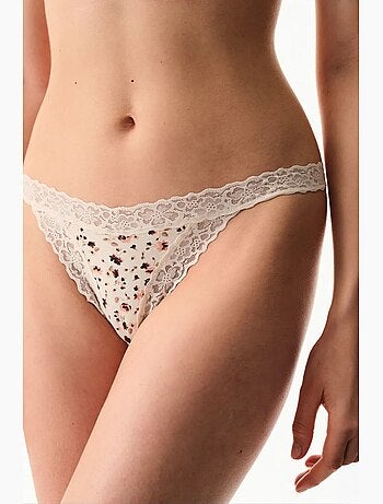Tanga floral descontraída penti