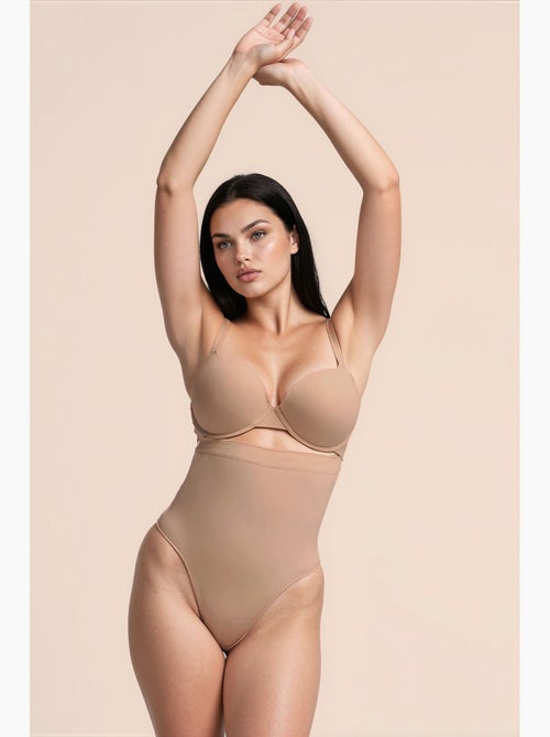 Tanga modeladora premium sem costuras de cintura subida hiccup - Kiabi