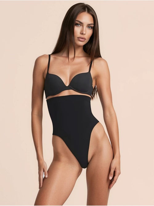 Tanga modeladora premium sem costuras de cintura subida hiccup - Kiabi