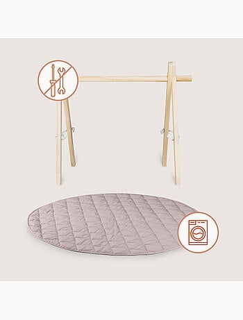 Tapete de atividades com arco de madeira LIONELO Anis Set – Dobrável – Tapete de 2 cm