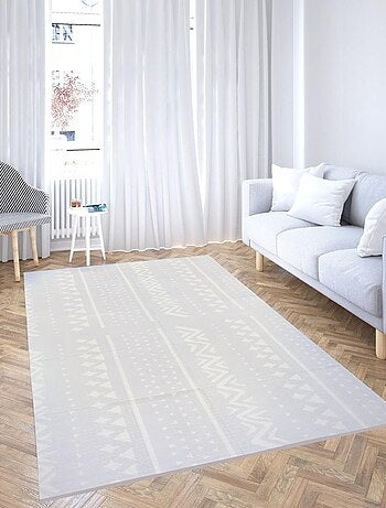 Tapete de atividades dobrável 180 x 120 cm em espuma xpe – elefantes/cinza