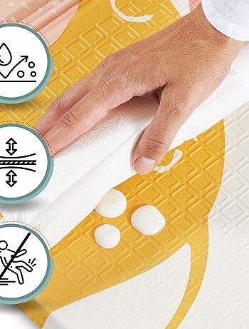 Tapete de atividades dobrável 180 x 120 cm em espuma xpe – elefantes/cinza