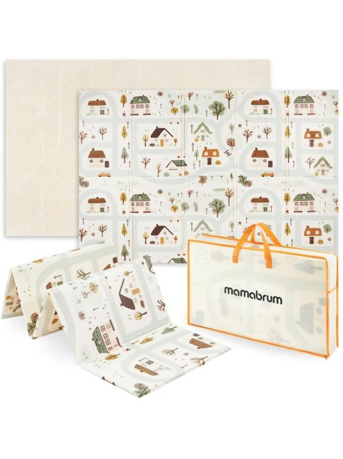 Tapete de atividades dobrável de dupla face 180 x 120 cm para bebés - Kiabi Tapete de atividades dobrável de dupla face 180 x 120 cm para bebés - Kiabi