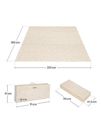 Tapete de Atividades LIONELO Zora - Dupla Face - 180x200 cm - Isolamento Térmico