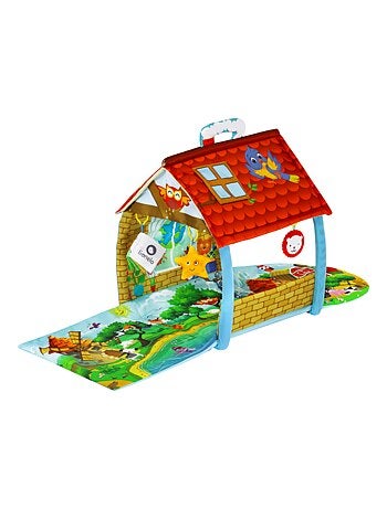 Tapete de atividades para bebé 2 em 1 LIONELO Agnes – Tapete plano com arcos e tapete com casinha