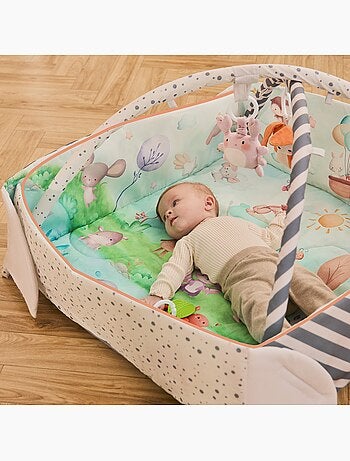 Tapete de atividades para bebé LIONELO Inga 2em1– Parque infantil – Lavável – Brinquedos interativos