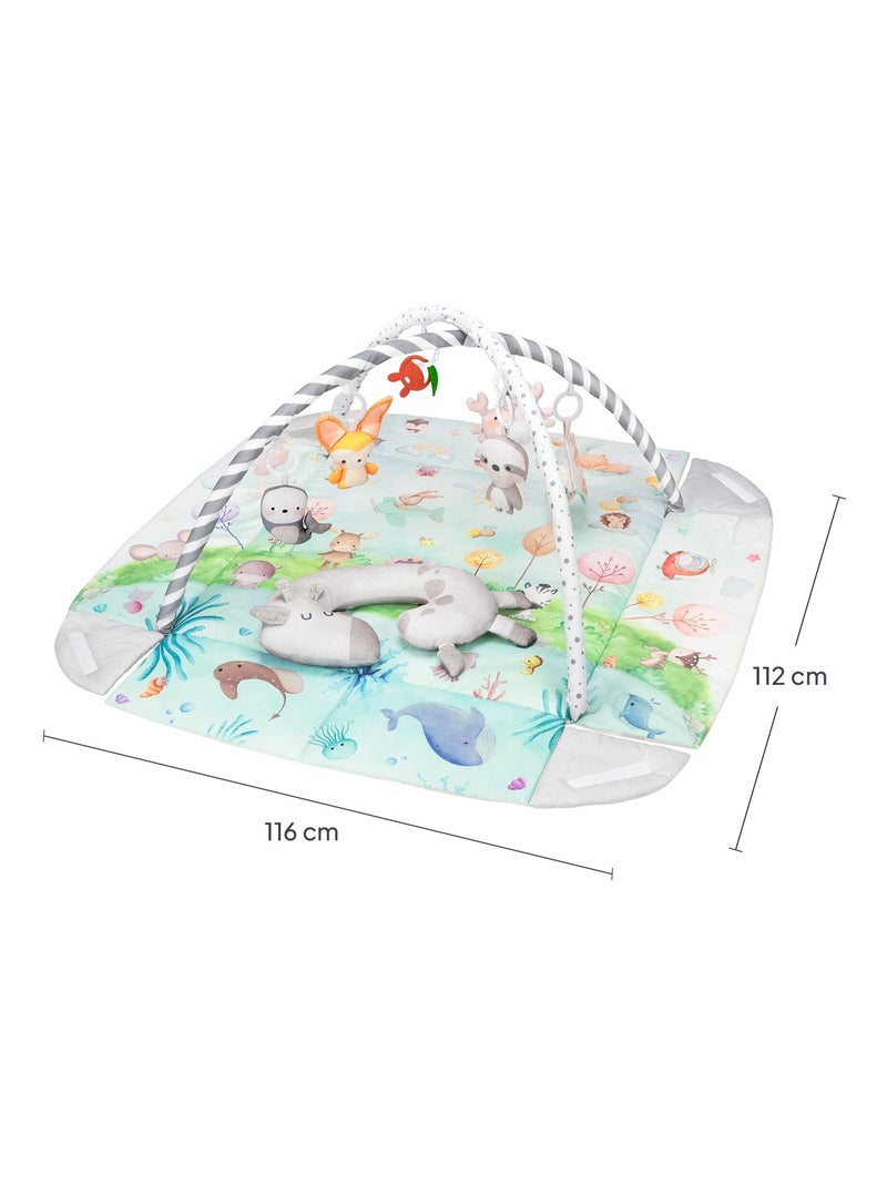 Tapete de atividades para bebé LIONELO Anika 2 em 1 – Parque infantil – Lavável Branco Multicolor - Kiabi
