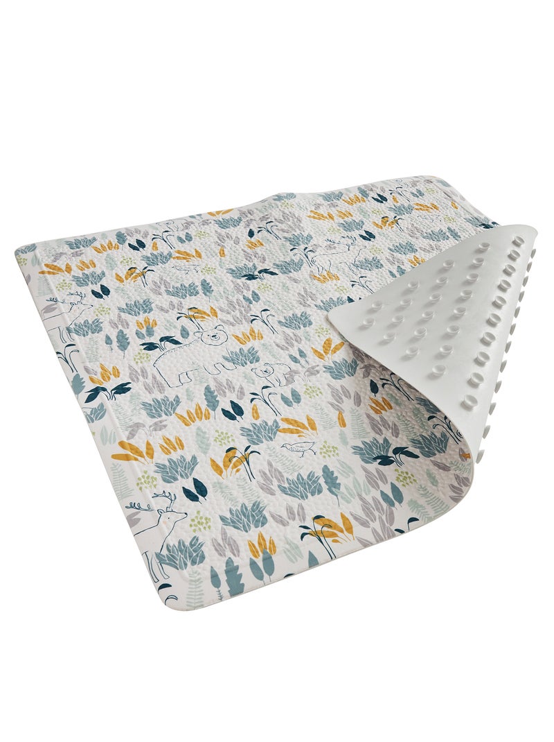 Tapete de banho Branco/ Azul - Kiabi