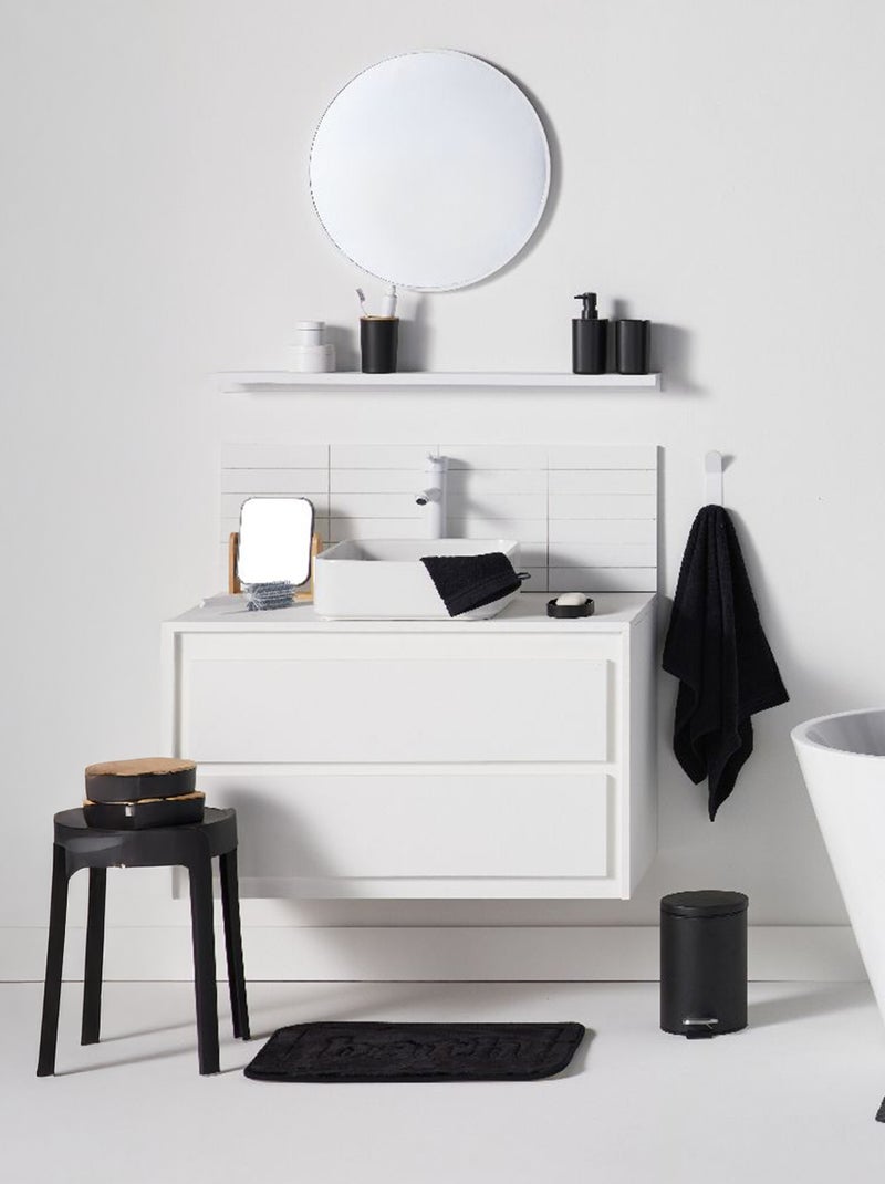 Tapete de banho ultra suave (40 x 60 cm) Preto - Kiabi