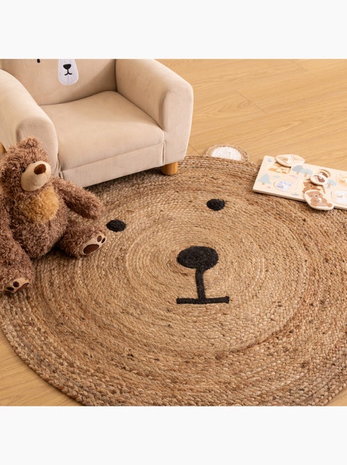 Tapete de juta com cabeça de ursinho de peluche - Kiabi Tapete de juta com cabeça de ursinho de peluche - Kiabi