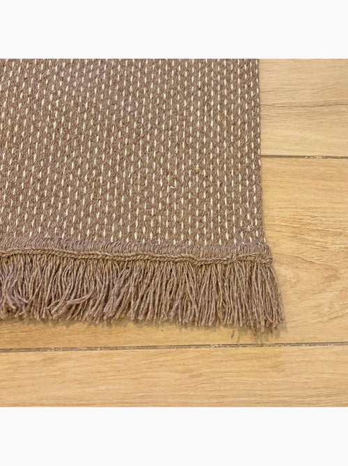 Tapete de lã e algodão com padrão de textura pontilhada - Kiabi