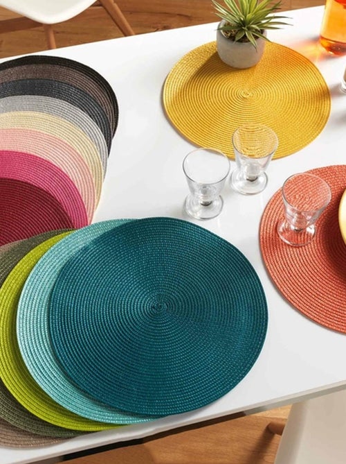 Tapete de mesa redondo e colorido - Kiabi