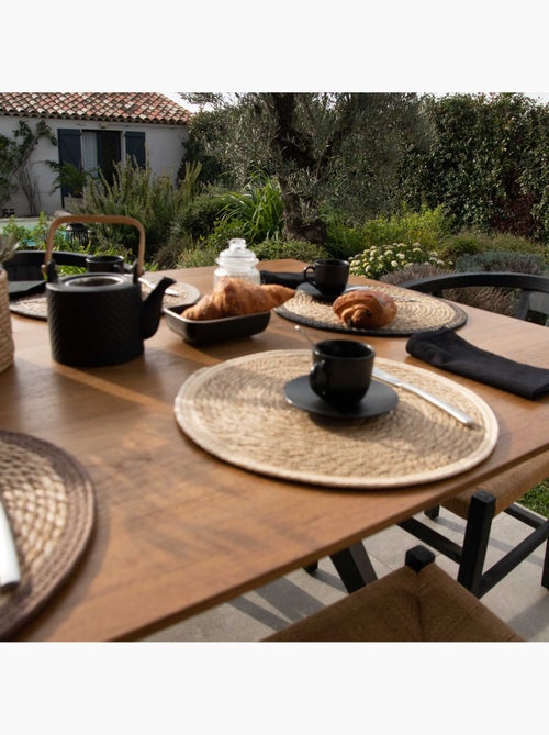 Tapete de mesa redondo em juta rígida - Kiabi