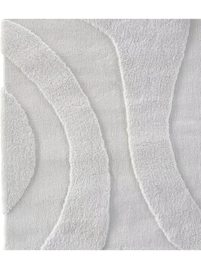 Tapete de sala com padrão ondulado em relevo, com efeito texturado Branco - Kiabi