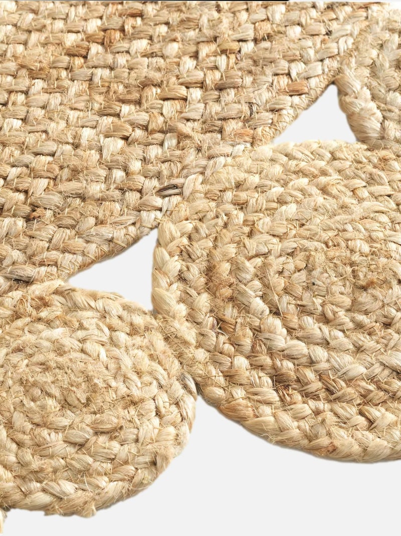 Tapete jute ajouré cordou douceur d'intérieur Bege - Kiabi