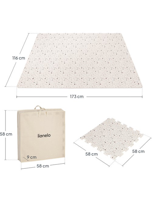Tapete Puzzle de Bebé LIONELO Yoka - 173x116 cm - Espessura 1.5 cm - Antiderrapante - Kiabi
