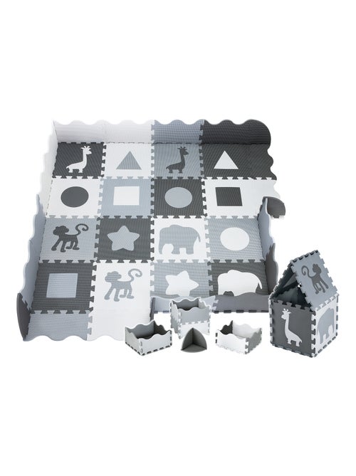 Tapete puzzle de espuma eva 150 x 150 cm para bebés, crianças e adultos - Kiabi Tapete puzzle de espuma eva 150 x 150 cm para bebés, crianças e adultos - Kiabi