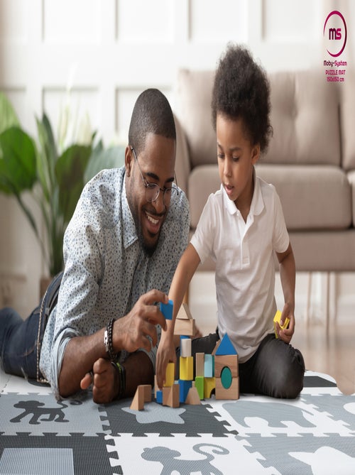 Tapete puzzle de espuma eva 150 x 150 cm para bebés, crianças e adultos - Kiabi Tapete puzzle de espuma eva 150 x 150 cm para bebés, crianças e adultos - Kiabi