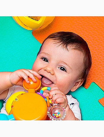 Tapete quebra-cabeça de espuma para bebês de 4 peças veículos c'baby