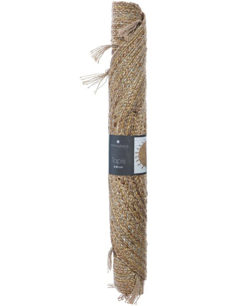 Tapetes de juta e lurex Bege - Kiabi