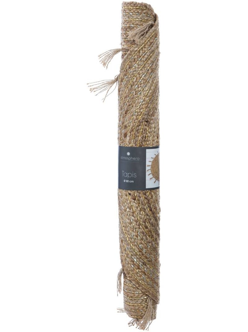 Tapetes de juta e lurex Bege - Kiabi