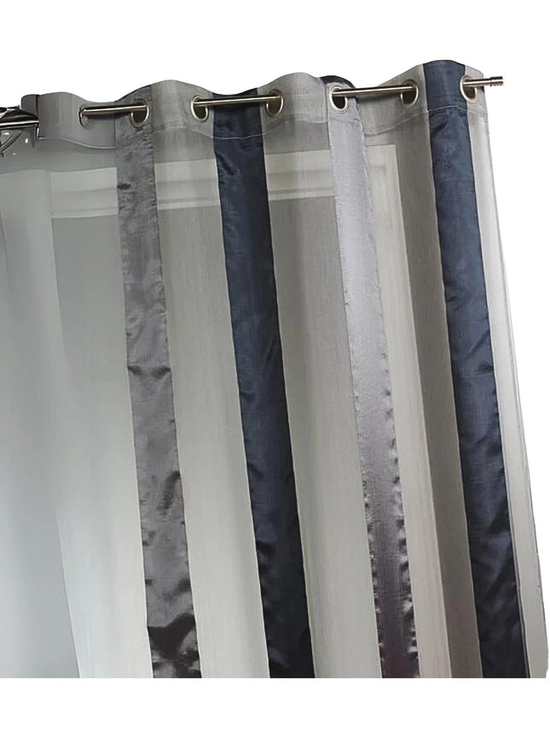 Tecido bicolor com riscas verticais Cinza claro - Kiabi