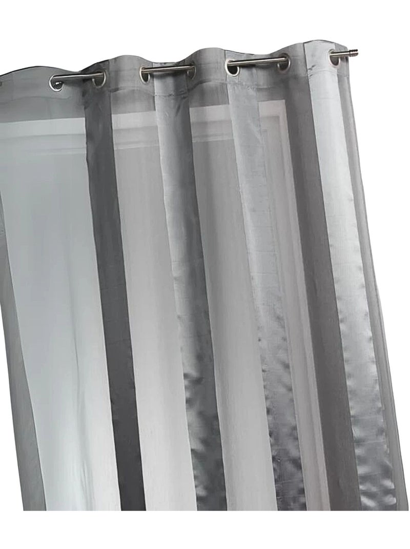 Tecido bicolor com riscas verticais Prata - Kiabi