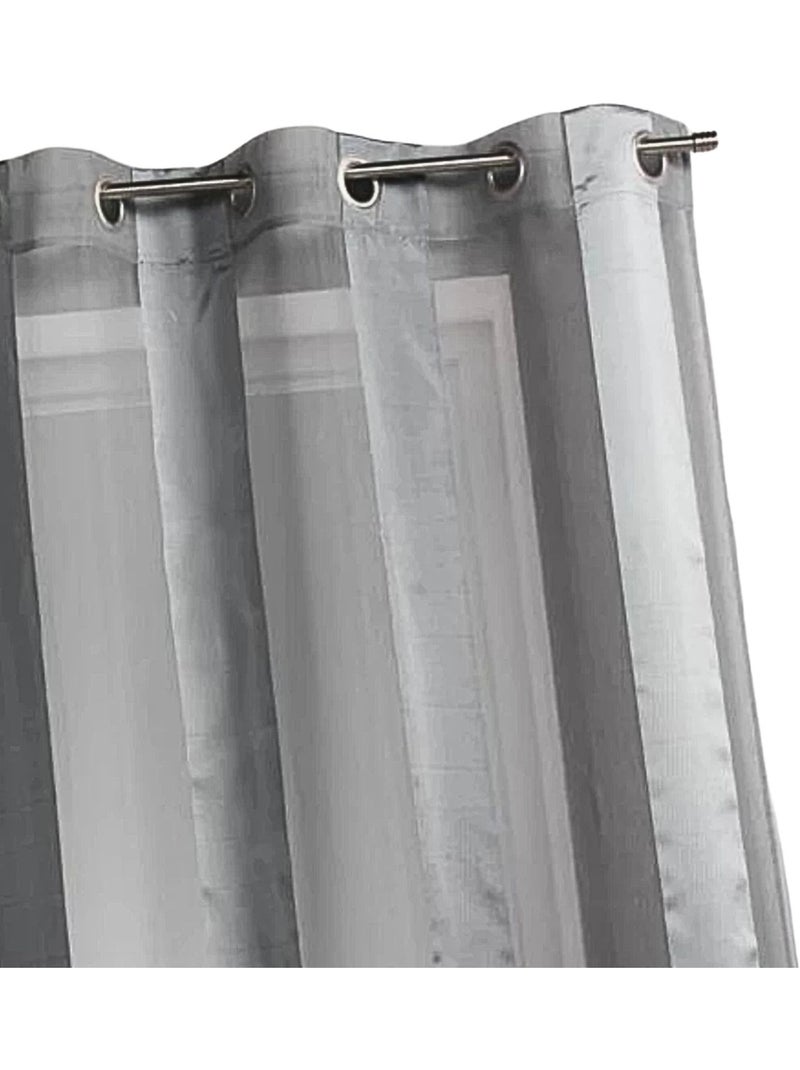 Tecido bicolor com riscas verticais Prata - Kiabi