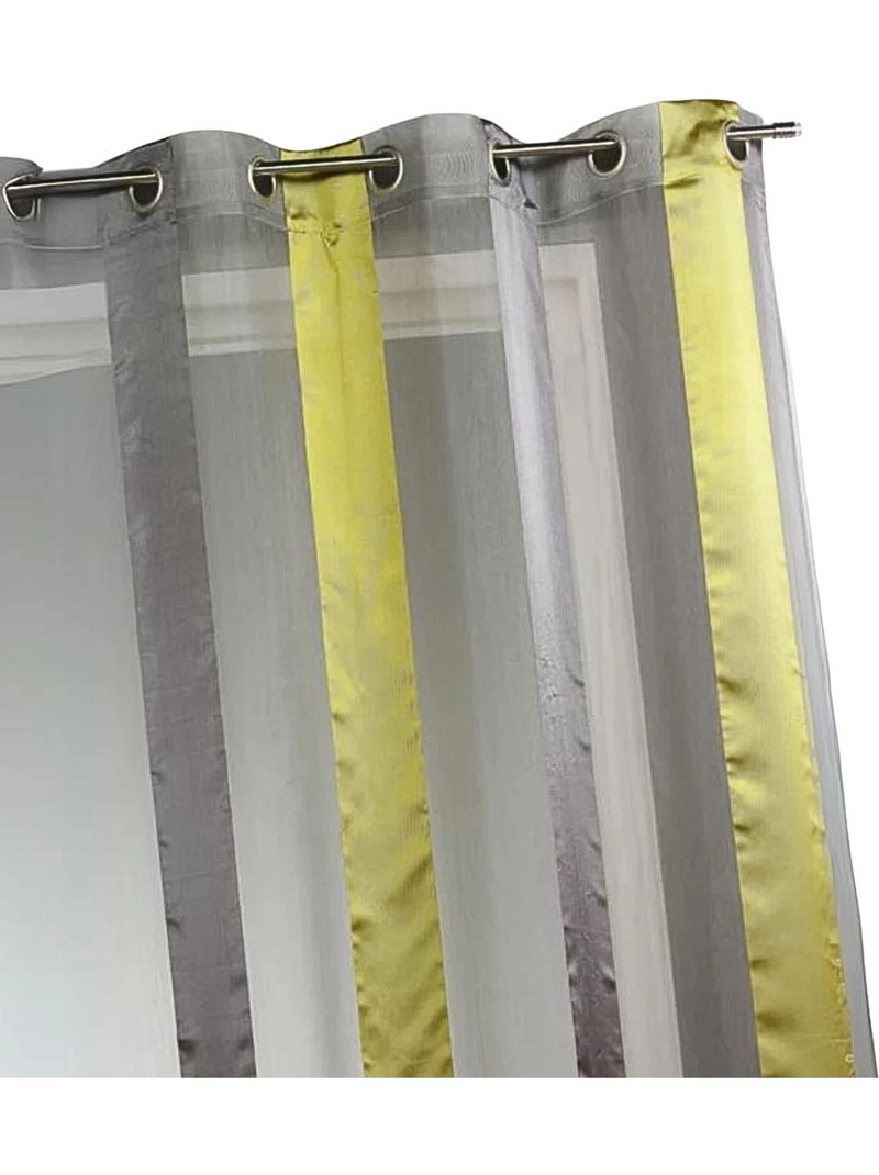Tecido bicolor com riscas verticais Verde tília - Kiabi