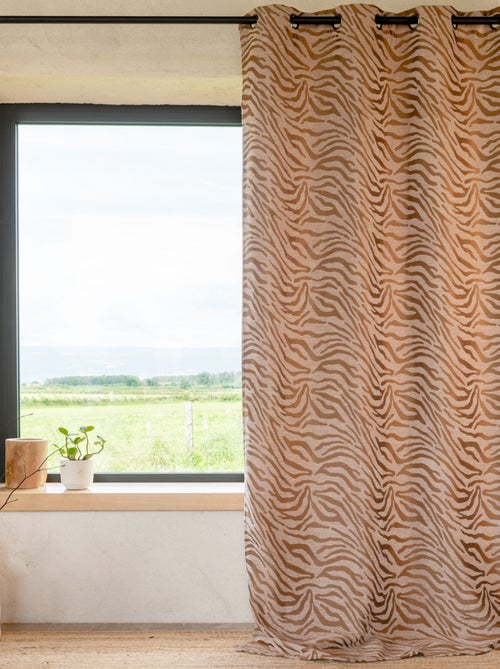 Tecido de chenille zebra para cortinas - Kiabi