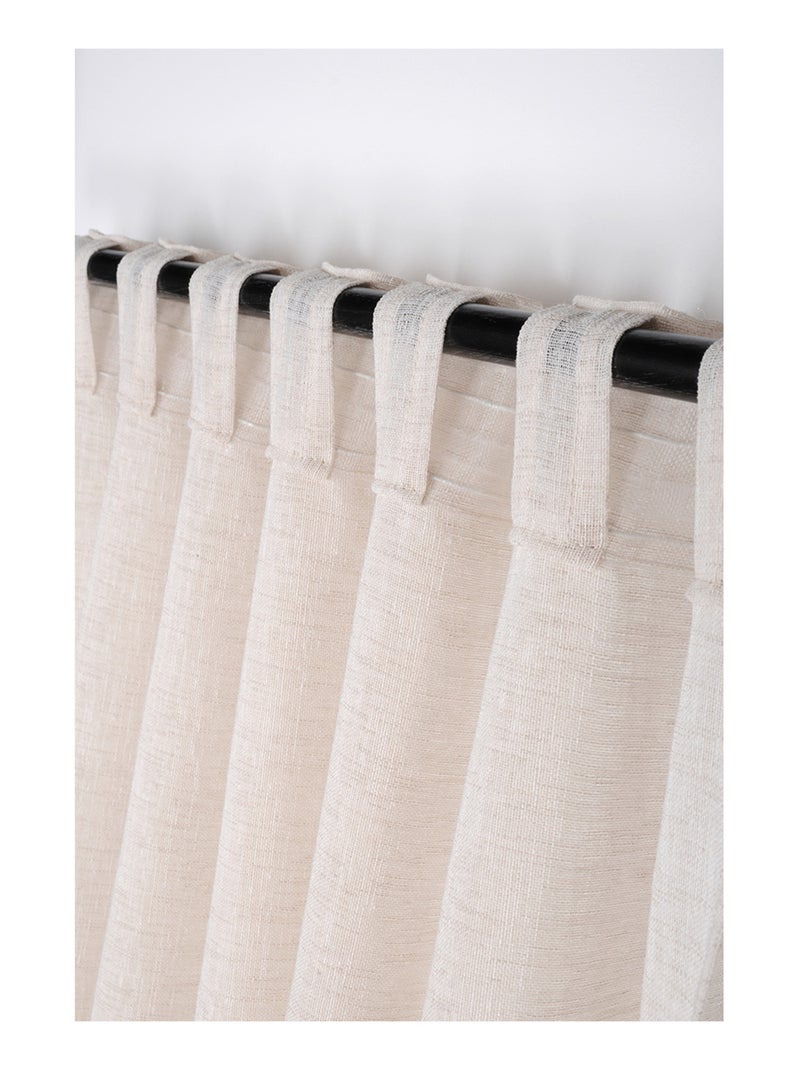 Tecido liso com laços ocultos Madeira natural - Kiabi