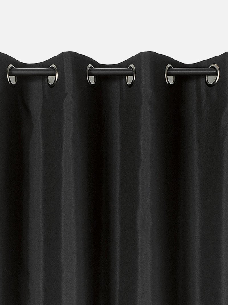 Tecido para cortinas m1, retardador de fogo, com meia-malha Preto - Kiabi