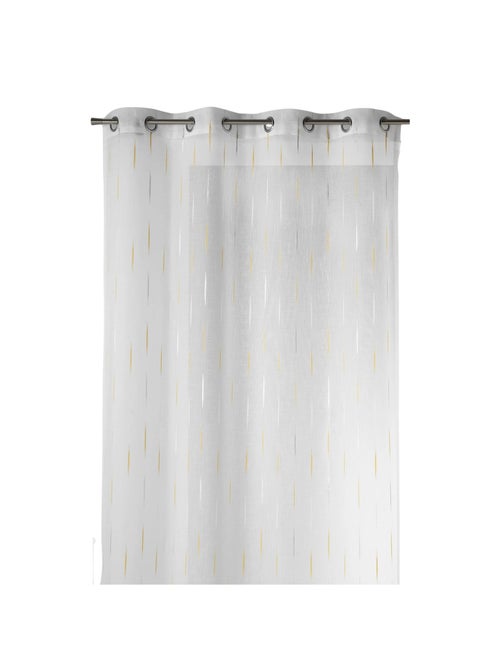 Tecido transparente claro com linhas bordadas - Kiabi Tecido transparente claro com linhas bordadas - Kiabi