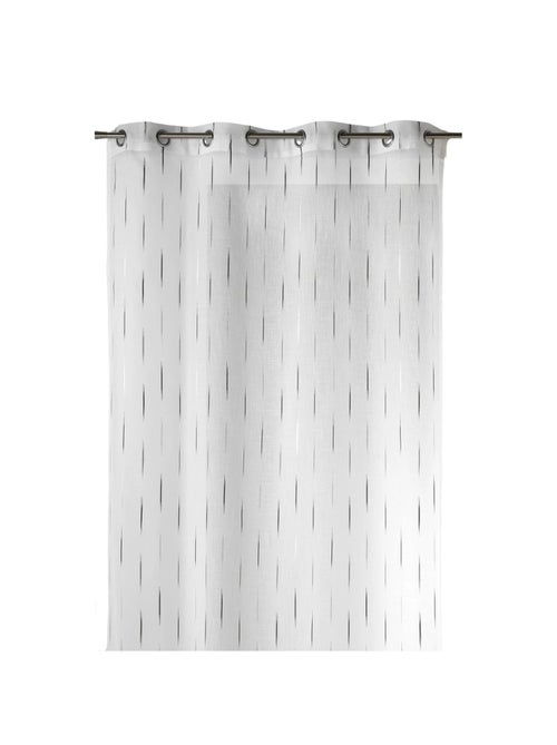 Tecido transparente claro com linhas bordadas - Kiabi Tecido transparente claro com linhas bordadas - Kiabi