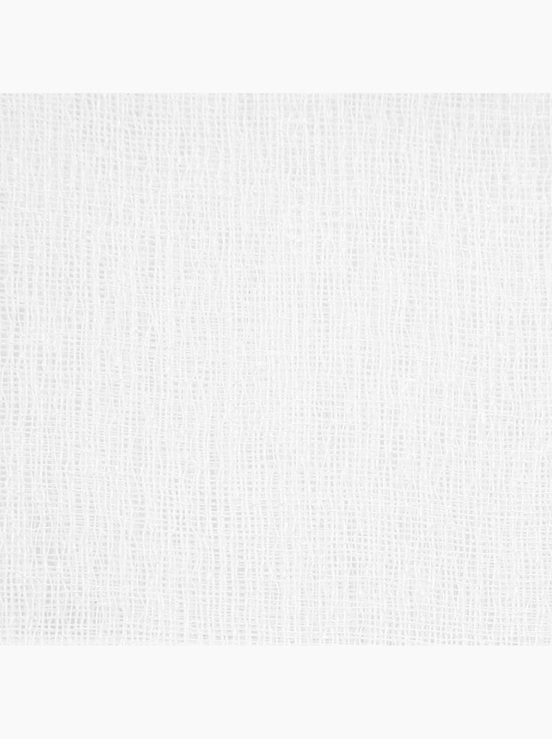 Tecido transparente claro liso com ilhós Branco - Kiabi