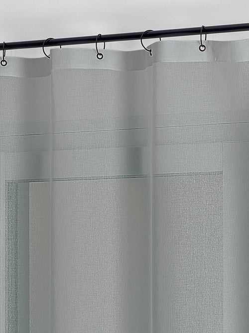 Tecido transparente com argolas pretas amovíveis - Kiabi