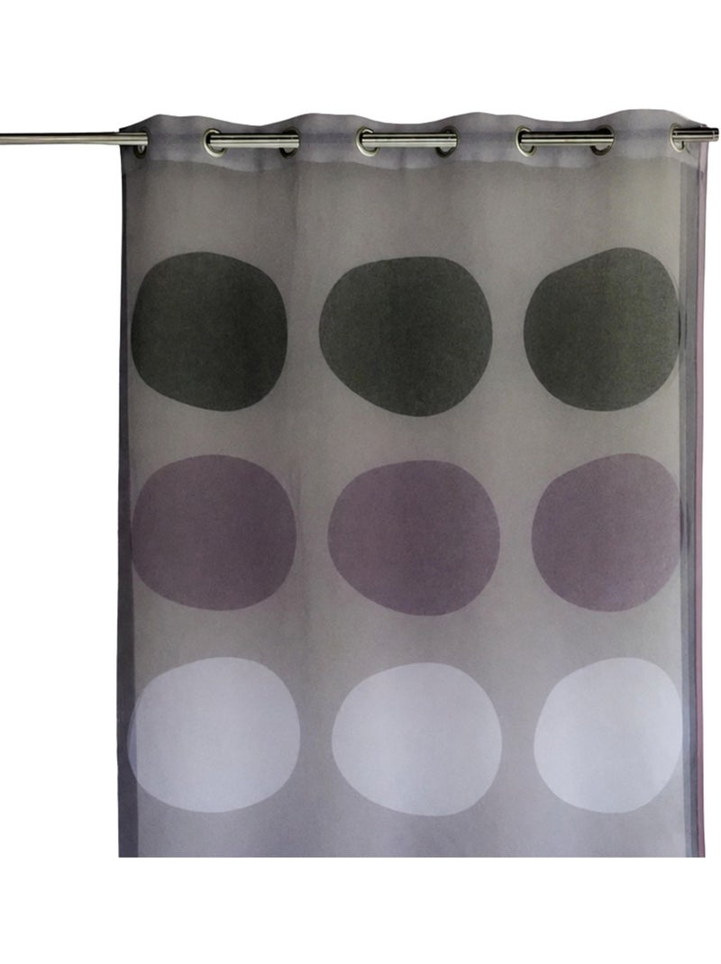 Tecido transparente com padrão de bolinhas grandes Cinza antracite - Kiabi