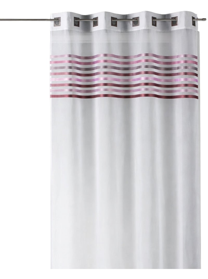 Tecido transparente de alto brilho com ilhós quadrados Rosa velho - Kiabi