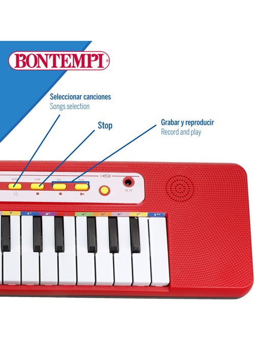 Teclado de piano eletrónico 32 teclas para crianças bontempi - Kiabi
