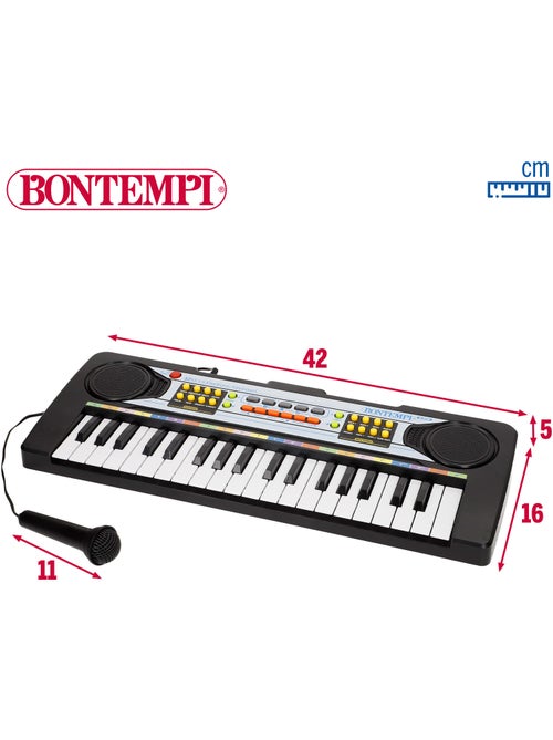 Teclado de piano eletrónico com microfone 37 teclas para crianças bontempi - Kiabi
