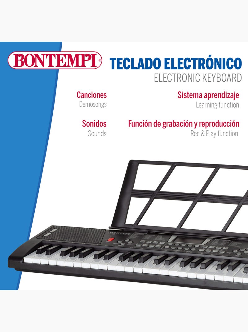 Teclado digital de 54 teclas c/suporte para partitura e pernas bontempi N/D - Kiabi
