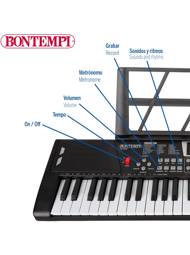 Teclado digital de 54 teclas c/suporte para partitura e pernas bontempi N/D - Kiabi