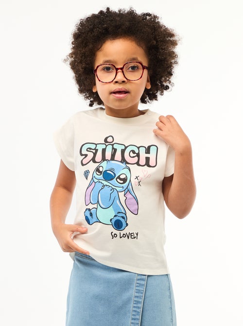 Tee-shirt de manga curta 'Stitch' - Coleção fácil de vestir - Kiabi
