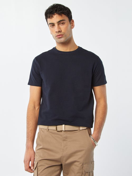 Tee-shirt em seersucker - Kiabi