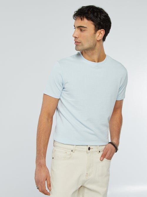 Tee-shirt em seersucker - Kiabi
