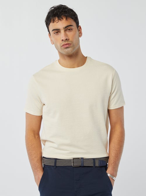 Tee-shirt em seersucker - Kiabi