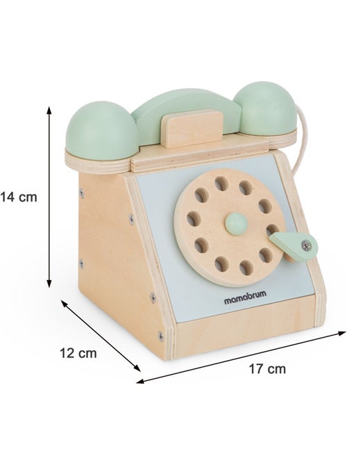 Telefone madeira vintage infantil disco rotativo brinquedo imitacao mamabrum - Kiabi Telefone madeira vintage infantil disco rotativo brinquedo imitacao mamabrum - Kiabi
