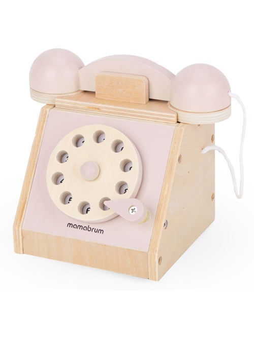 Telefone madeira vintage infantil disco rotativo mamabrum - Kiabi Telefone madeira vintage infantil disco rotativo mamabrum - Kiabi